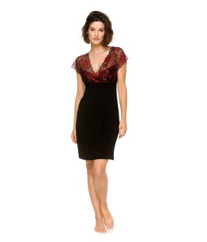Nuisette encaje floral escote V vista frontal